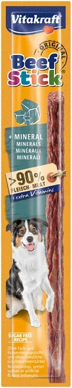 Vitakraft Beef-Stick Mineralen 12 gram Gratis Retour